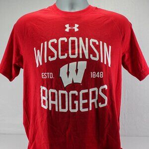 Wisconsin Badgers Heatgear Short Sleeve Crew Neck Tee Men's Size Small
